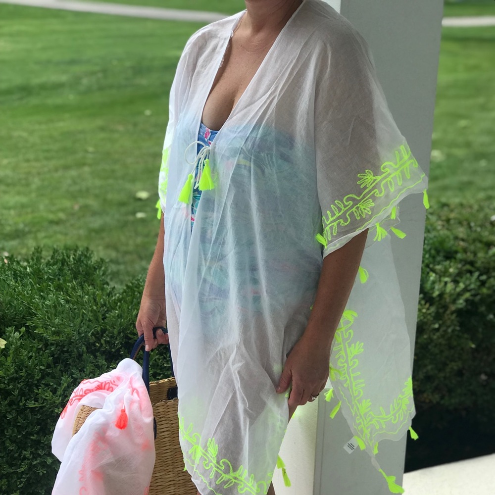 Cover up with tie and tassels